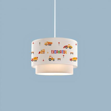 Candeeiro Infantil CANDY 1xE27/40W/230V branco/laranja