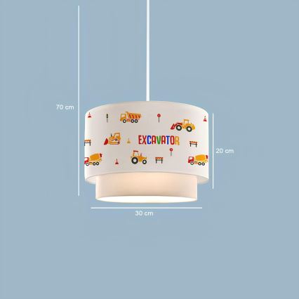 Candeeiro Infantil CANDY 1xE27/40W/230V branco/laranja