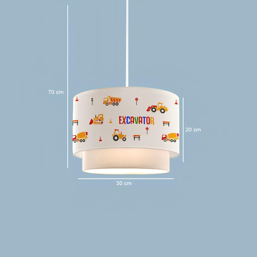 Candeeiro Infantil CANDY 1xE27/40W/230V branco/laranja