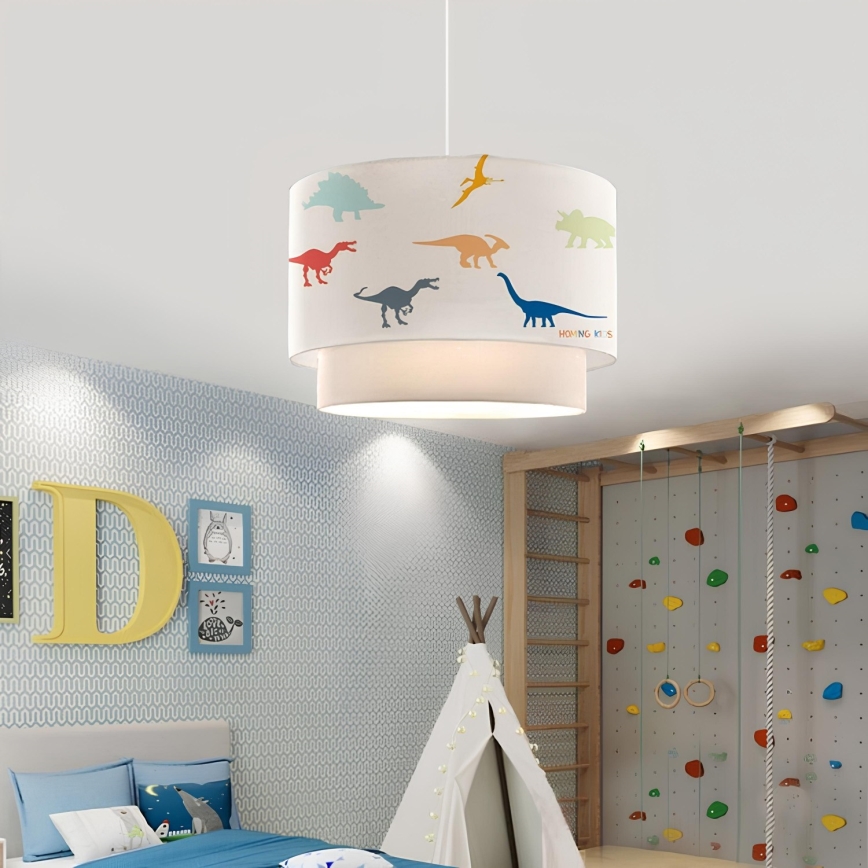 Candeeiro infantil CANDY 1xE27/40W/230V branco/multicolorido