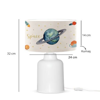 Candeeiro infantil CANDY 1xE27/40W/230V branco/multicolorido