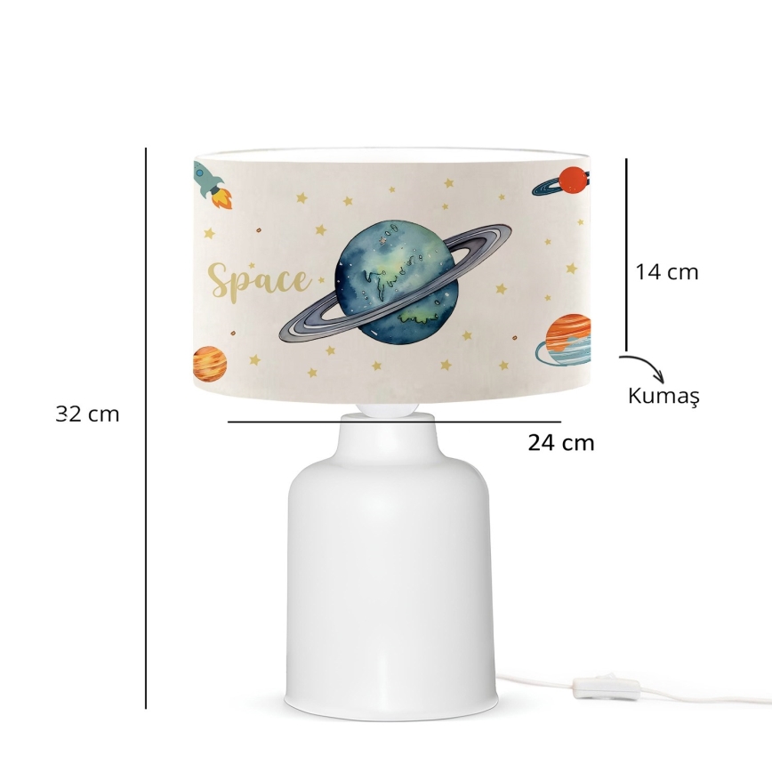 Candeeiro infantil CANDY 1xE27/40W/230V branco/multicolorido