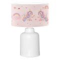 Candeeiro infantil CANDY 1xE27/40W/230V rosa/branco