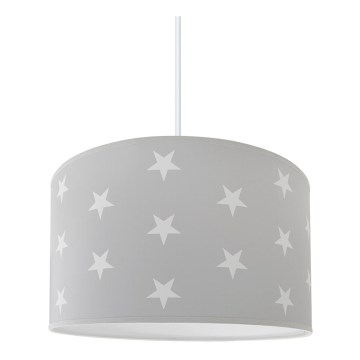 Candeeiro infantil com ESTRELAS CINZENTO 1xE27/60W/230V