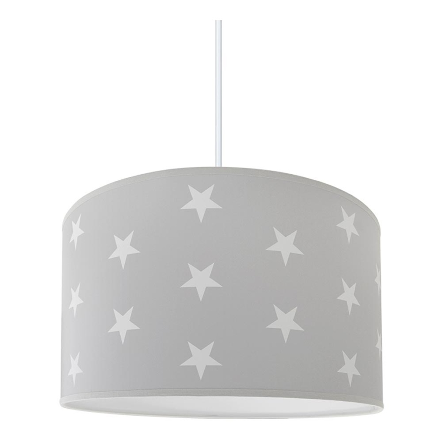 Candeeiro infantil com ESTRELAS CINZENTO 1xE27/60W/230V
