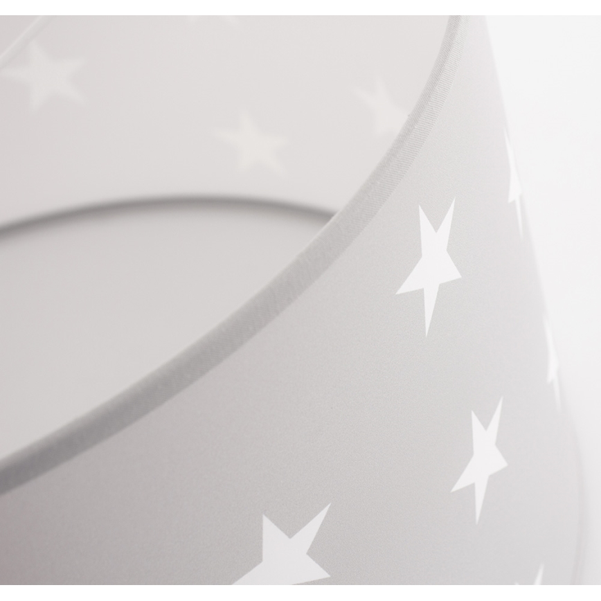 Candeeiro infantil com ESTRELAS CINZENTO 1xE27/60W/230V