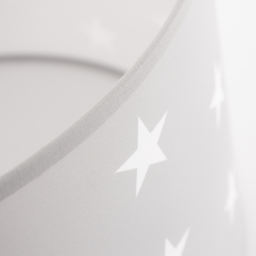 Candeeiro infantil com ESTRELAS CINZENTO 1xE27/60W/230V