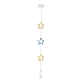 Candeeiro infantil STARS 1xE27/20W/230V amarelo/azul/branco