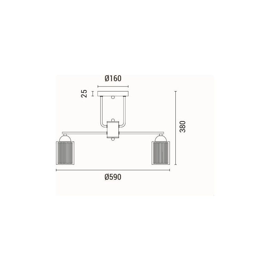 Candeeiro integrado 3xE27/60W/230V