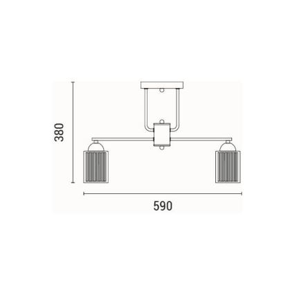 Candeeiro integrado 5xE27/60W/230V