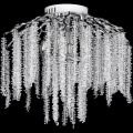 Candeeiro integrado 6xE14/60W/230V + 3xLED/3W diâmetro 54 cm cromado brilhante