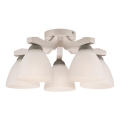Candeeiro integrado ADRIANO 5xE27/60W/230V faia