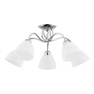 Candeeiro integrado AMARILLO 5xE27/15W/230V cromado brilhante
