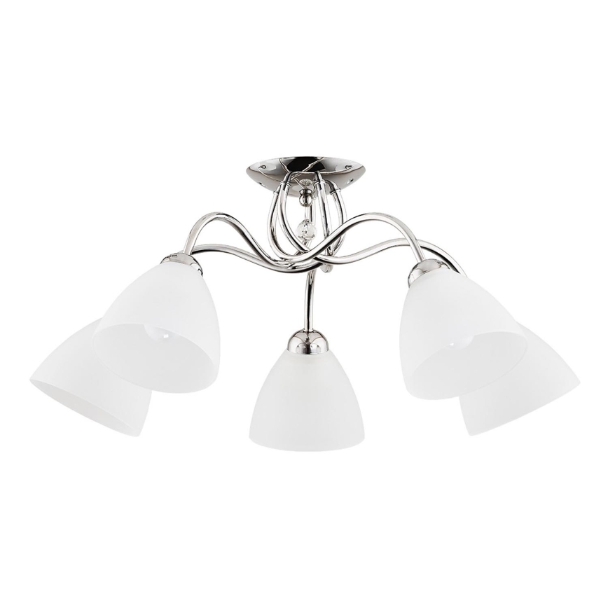 Candeeiro integrado AMARILLO 5xE27/15W/230V cromado brilhante