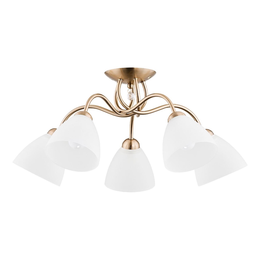Candeeiro integrado AMARILLO 5xE27/15W/230V dourado