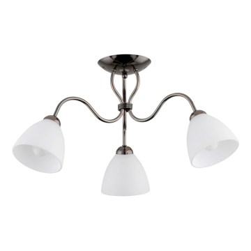 Candeeiro integrado ARIEL 3xE27/15W/230V cinzento