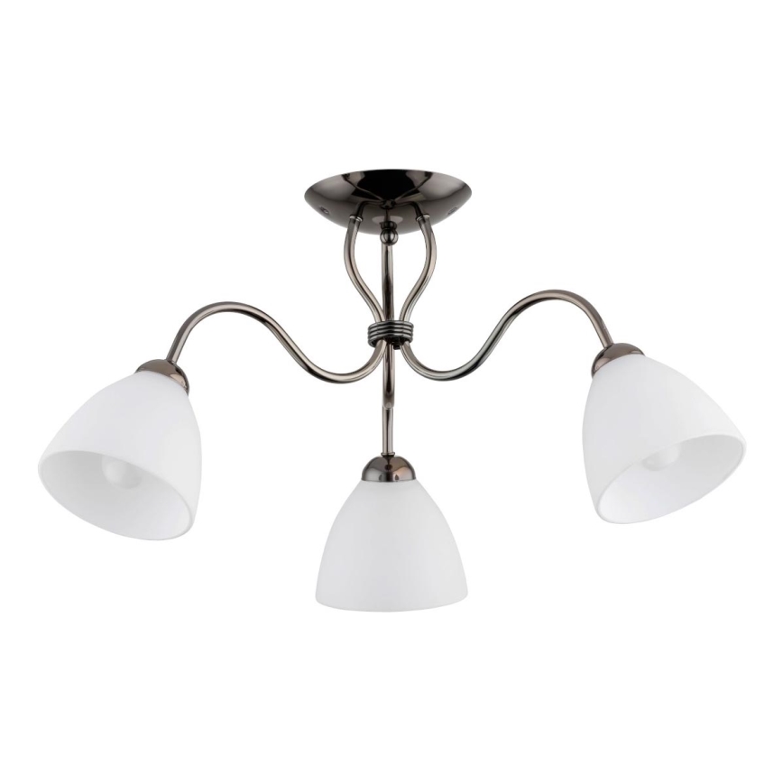 Candeeiro integrado ARIEL 3xE27/15W/230V cinzento