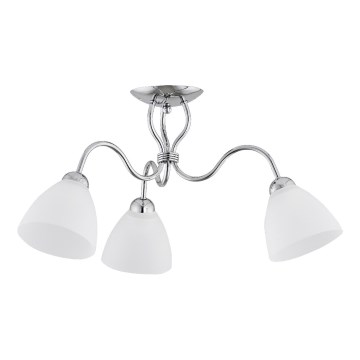 Candeeiro integrado ARIEL 3xE27/15W/230V cromado brilhante