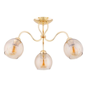 Candeeiro integrado ARIEL 3xE27/15W/230V dourado