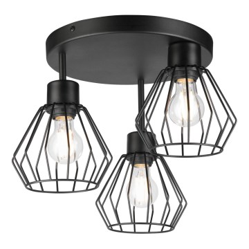 Candeeiro integrado AUDREY 3xE27/60W/230V preto