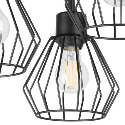 Candeeiro integrado AUDREY 3xE27/60W/230V preto