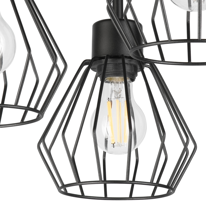 Candeeiro integrado AUDREY 3xE27/60W/230V preto