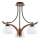 Candeeiro integrado BAFIA 3xE27/15W/230V castanho