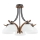 Candeeiro integrado BAFIA 5xE27/15W/230V castanho