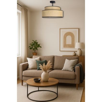Candeeiro integrado BOHO 1xE27/60W/230V bege