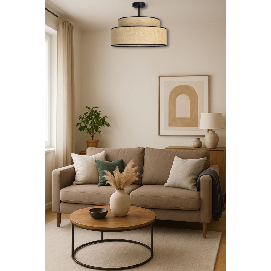 Candeeiro integrado BOHO 1xE27/60W/230V bege