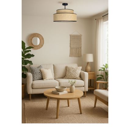 Candeeiro integrado BOHO 1xE27/60W/230V bege
