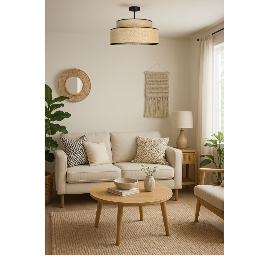 Candeeiro integrado BOHO 1xE27/60W/230V bege