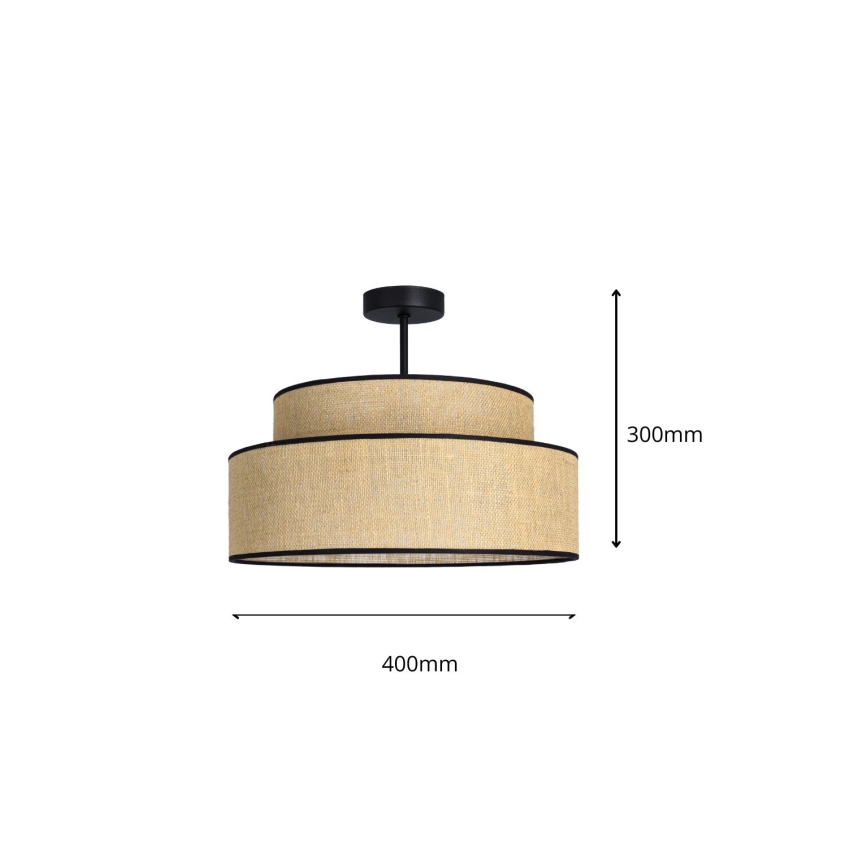 Candeeiro integrado BOHO 1xE27/60W/230V bege