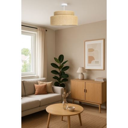 Candeeiro integrado BOHO 1xE27/60W/230V bege