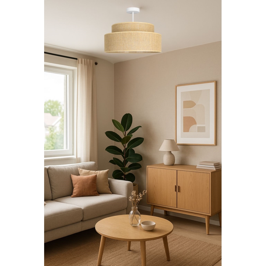 Candeeiro integrado BOHO 1xE27/60W/230V bege