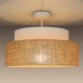 Candeeiro integrado BOHO 1xE27/60W/230V branco/bege