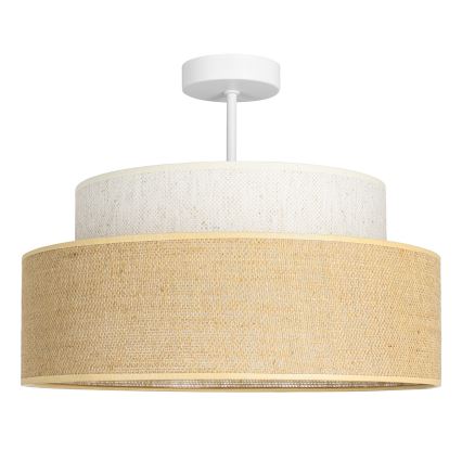 Candeeiro integrado BOHO 1xE27/60W/230V creme/bege