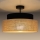 Candeeiro integrado BOHO 1xE27/60W/230V preto/bege