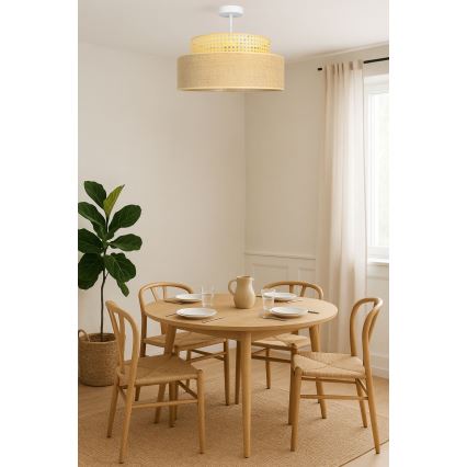 Candeeiro integrado BOHO 1xE27/60W/230V vime
