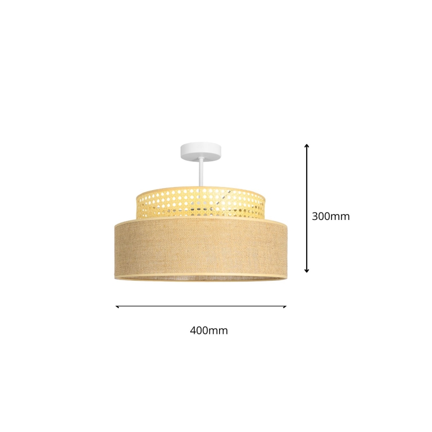 Candeeiro integrado BOHO 1xE27/60W/230V vime