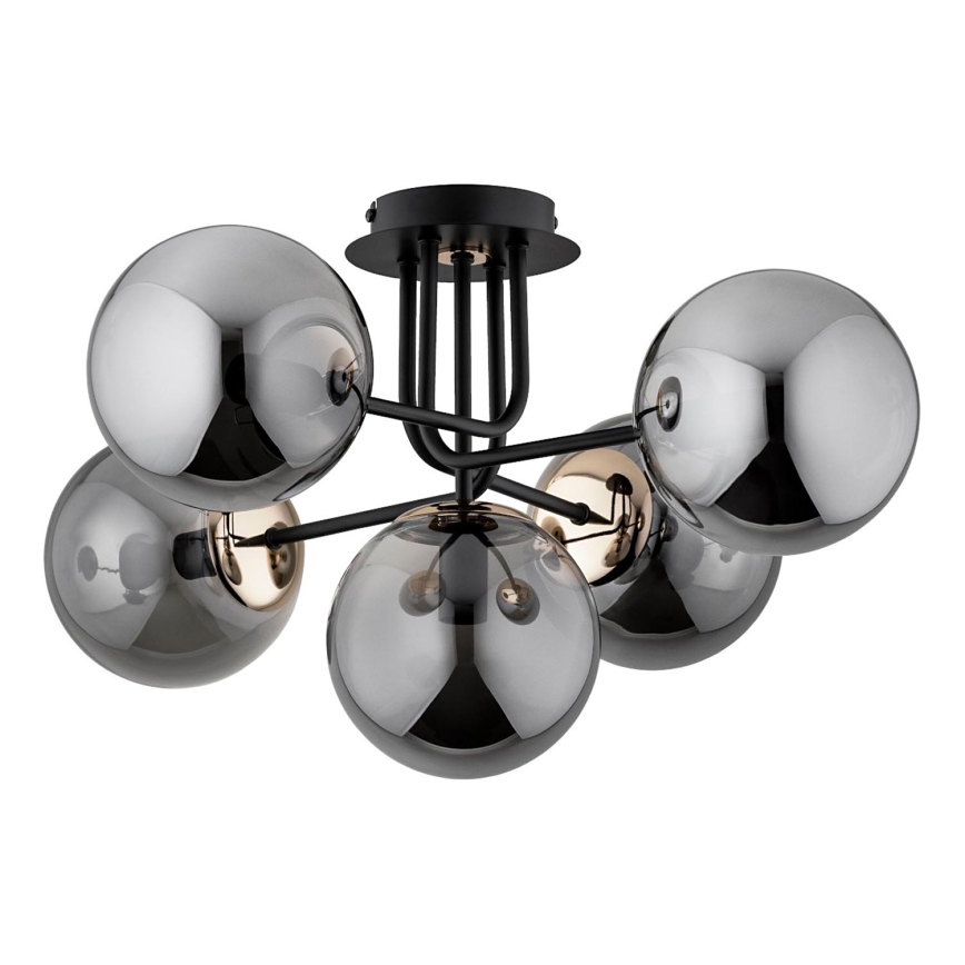 Candeeiro integrado BOSS 5xE14/10W/230V preto