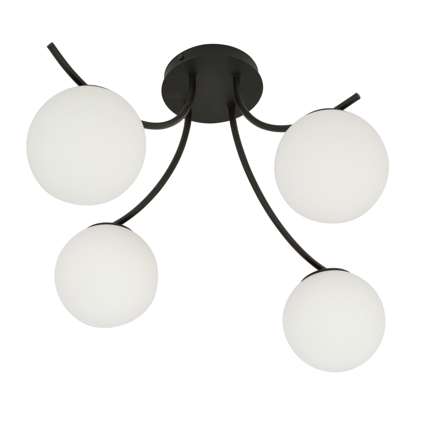 Candeeiro integrado BOSTON 4xE14/10W/230V preto