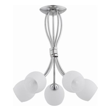 Candeeiro integrado BUENA 5xE14/10W/230V cromado brilhante