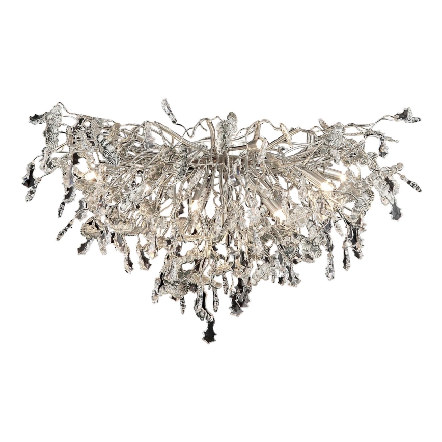 Candeeiro integrado de cristal 12xG9/40W/230V cromado brilhante