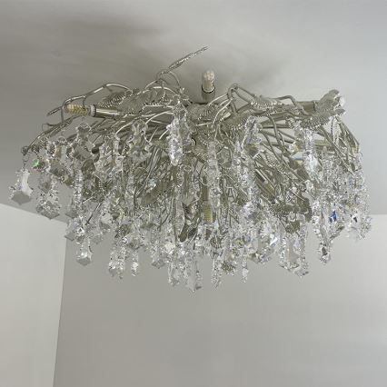 Candeeiro integrado de cristal 12xG9/40W/230V cromado brilhante