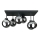 Candeeiro integrado DEA 6xE14/60W/230V preto/fumado preto