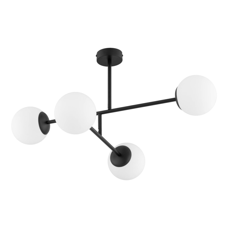 Candeeiro integrado DILON 4xE14/10W/230V preto