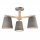 Candeeiro integrado ELLIE 3xE27/60W/230V cinzento/faia