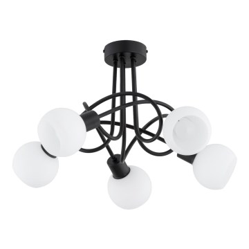 Candeeiro integrado ERYKA 5xE14/10W/230V preto