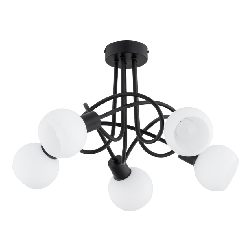 Candeeiro integrado ERYKA 5xE14/10W/230V preto